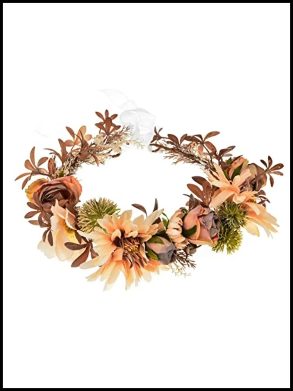 Artificial Flower Crown Eucalyptus Halo Headpiece Photo Prop Silk